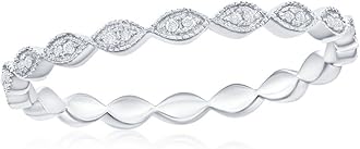 Beaux Bijoux Real Diamond Rings for Women in Sterling Silver - Engagement, Promise Anniversary, Genuine Fine Diamond Rings in Multiple Shapes and Styles