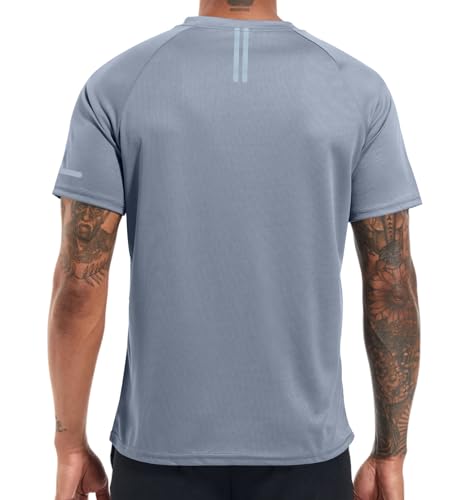 Image of Men's Quick-Dry Sportswear T-Shirts,4 /6 Pack Breathable Moisture Wicking Gym Tops for Training & Workout,Short Sleeve Tees