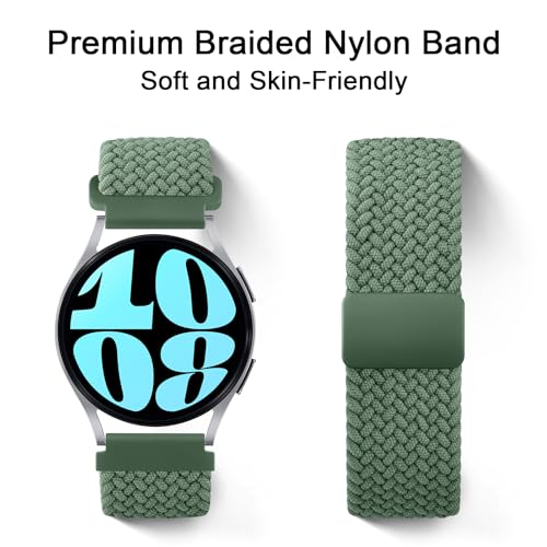 Image of Tobfit Soft Magnet Nylon Watch Strap Compatible for Samsung Galaxy Watch 4 /4 Classic (Watch Not Included), 20mm Smartwatch Nylon Single Loop Woven Band Straps for Men & Women
