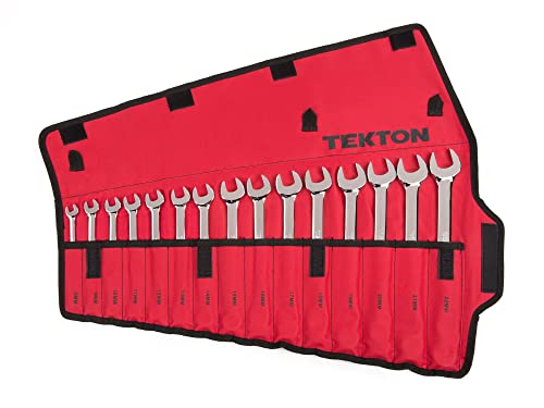 TEKTON Combination Wrench Set, 15-Piece (8-22 mm) - Pouch | WRN03393 #1