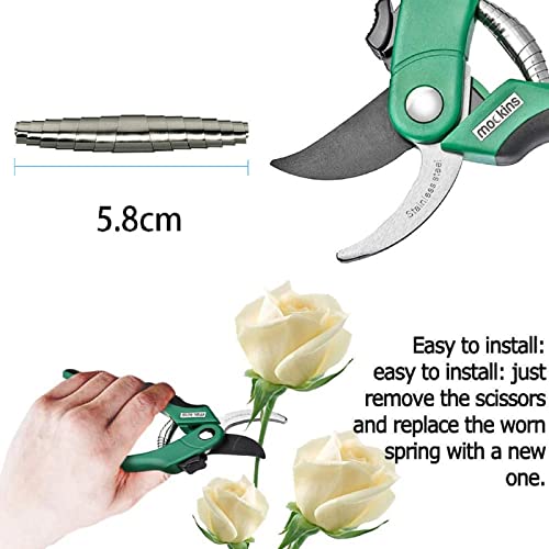 20x Gartenscheren Federn Ersatz - V-Form & Zylindrische Federn Aus Metall | Für Hand-Gartenscheren