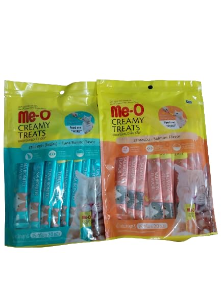 Meo Creamy Cat Treats - 300 Gm (15 Gm X 20 Pcs In Each Pack) - Pack Of 2 (1 Salmon/1 Tuna Bonito) - Sold By All For Pets, All Life Stages (B0CF5PXQWN) Amazon Price History, Amazon Price Tracker