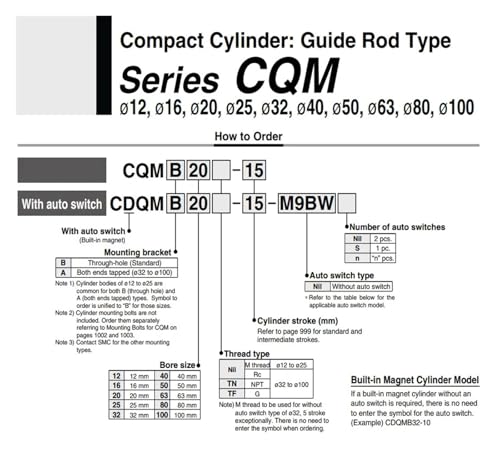Cylindre pneumatique double effet CDQMB40 pour guidage linéaire de précision - 3