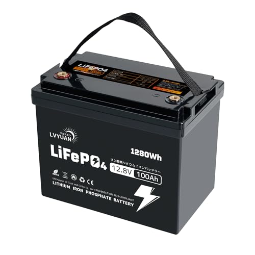 Amazon | LVYUAN 100Ah 12V リン酸鉄リチウムイオンバッテリー LiFePO4