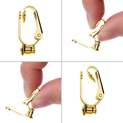 18 Pieces Clip-On Earrings Converter Components With Post For Non-Pierced Ears 3 Colors And Comfort Earring Pads #TOP2