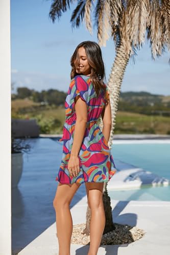Image of Avidlove Swimsuit Cover Ups for Women Beach Chiffon Swimwear Coverup Sheer Sexy V-Neck Beachwear
