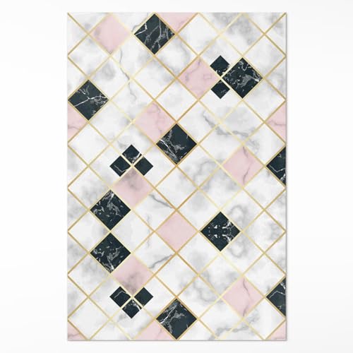 Tapis rectangle 140x210 cm en PVC résistant pour décoration de maison - 2