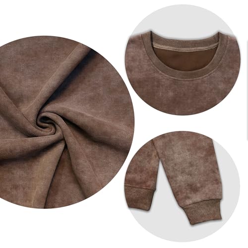 Oversized Sweatshirt for Women Fashion: CrewNeck Causal Basic Fall Clothes Tops Loose Fit Pullove