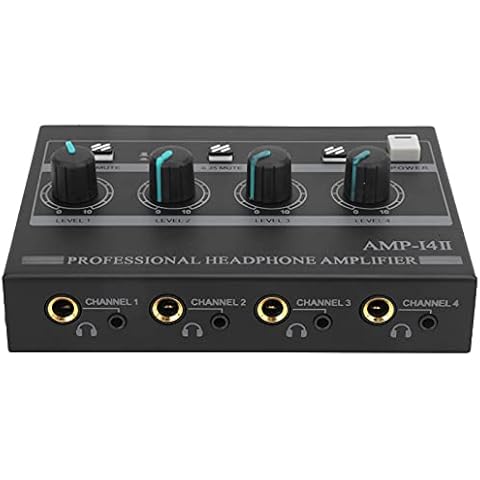 Amplificador de Auriculares Estéreo 4 Canales con Control de Volumen Independiente Cover