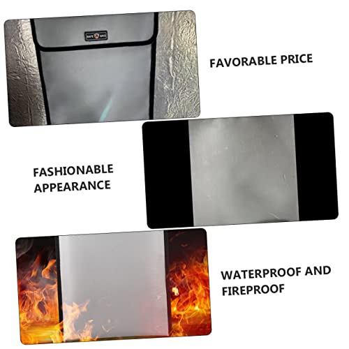 NUOBESTY 1 Unidade Saco Impermeável e à Prova De Fogo Organizadores De Passaporte Saco De Dinheiro à