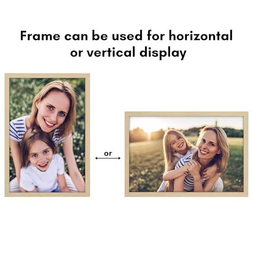 Image of Americanflat 24x36 Poster Frame with Polished Plexiglass - Epic Collection - Gallery Wall Frames with Engineered Wood - Wide Photo Frame for Wall Display - Natural Oak