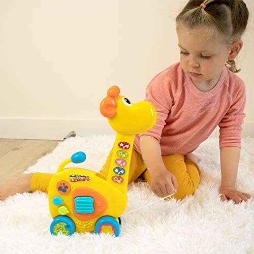 Bambiya 2-in-1 Pull Along Guitar & Giraffe Toy – Musical Toy for Toddlers and Preschoolers with Multiple Play Modes – Activity Baby Toys 12-18 Months Development 5 4161rnFzAcL. AC