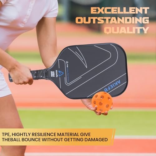 image for Akiefb Pro-Grade 40-Hole Outdoor/Indoor Pickleball Balls(6Pack) High B