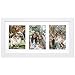 Golden State Art, 9x18 White Photo Wood Collage Frame with White Mat, displays (3) 5x7 Pictures with Real Glass
