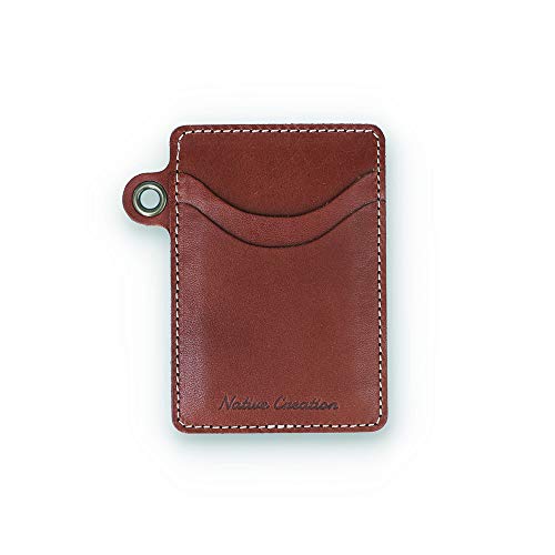 [Native Creation] カードケース パスケース 薄型 スライド式 本革 栃木レザー コンパクト NC3744 (DARK_BROWN)
