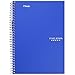 Five Star Spiral Notebook, 2 Subject, College Ruled Paper, 100 sheets, 9-1/2" x 6", Blue (72287)