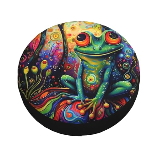 Image of Bright Frog Spare Tire Cover Weatherproof Universal Wheel Protectors Wheel Covers for Rv Camper Travel Trailer SUV Truck 15 Inch