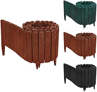 Ram® Wooden Wood Garden Lawn Edging Flexible Decorative Lawn Garden Plant Border 203CM X 30CM BROWN