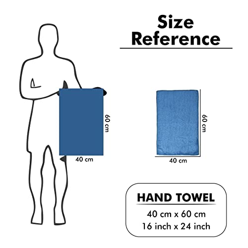 UrbanLeaf Super Soft Microfiber Hand Towels, Gym & Workout Towels (2 Pieces, Multi Color), 400 GSM
