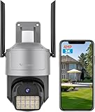 VSTARCAM 3K 5G Überwachungskamera Aussen, 100ft Nachtsicht & Bewegungserkennung, 5GHz/2.4GHz WLAN, 360° Schwenken & Neigen, wasserdichte Sicherheitskamera für Haus/Garten, KI-Erkennung,Zweiwege-Audio