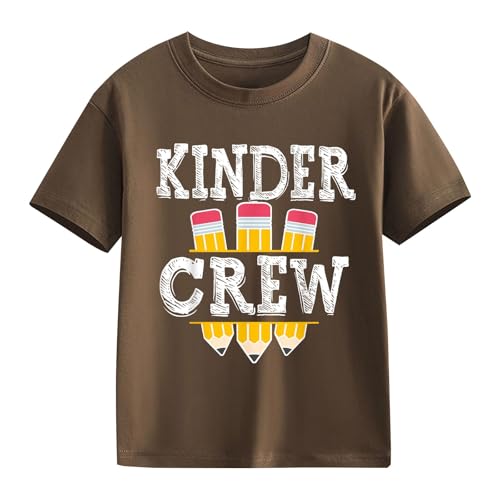 Back to School Shirts Kinder Garten Pattern T-Shirt Kids First Day of Preschool Boys Girls Casual Short Sleeve Tops2