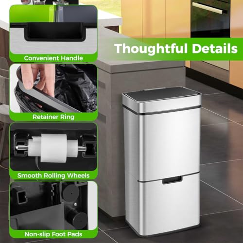 Caneca de basura automática de 67L con sensor táctil miniatura 2
