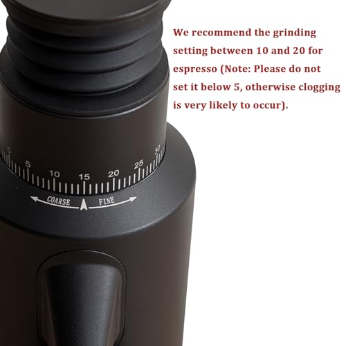 Image of beanglass T64 Single Dose Coffee Grinder, 64mm Flat Burrs Electric Espresso Grinder (Black)