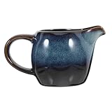 TOBBOMEY Kleines Porzellan Milchkännchen mit Ergonomischem Griff und Ausguss Vielseitiger Sahne Soßenspender für Kaffee Tee Restaurant und Zuhause Klassische Europäische Keramikdesign