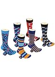 Mio Marino Men's Dress Socks - Colorful Funky Socks for Men - Smart Ensemble - 6 Pack - Sock Size: 10-13