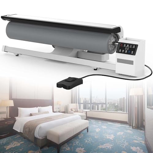 DDZJTPP professionelles Rotationsdampfbügeleisen Kommerzielle Drehbügeleisen Dampfwalze Bügelpresse 90 cm mit Fußpedal für Kleidung Kleidungsstücke Vorhänge Laken Tischdecken