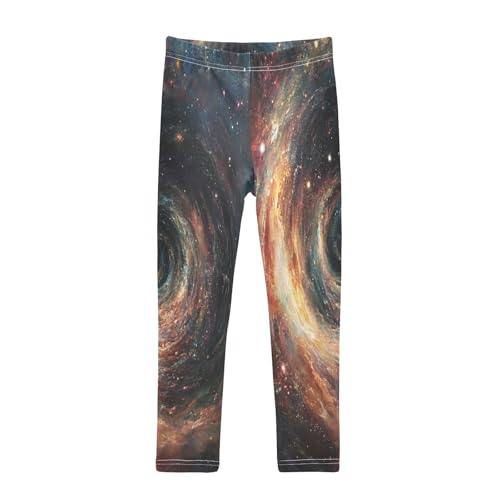 Cosmic Vortex Girls Casual Leggings for Kids Printed Long Pant Bottoms Stretch and Soft
