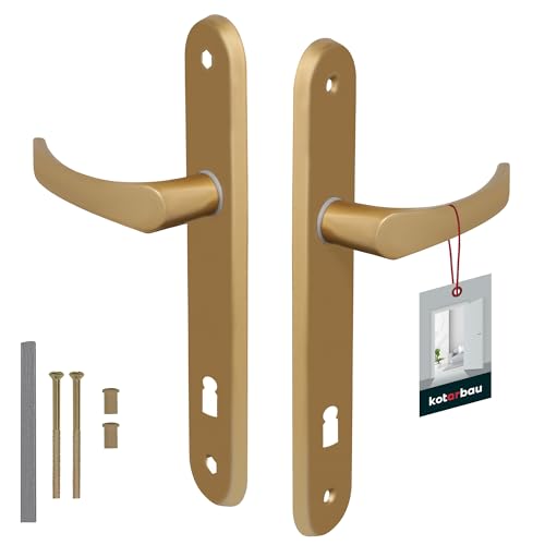 KOTARBAU poignée de porte 90mm gauche droite bit serrure ensemble de porte en or raccord de porte poignée de porte poignée de porte ensemble porte de chambre longue plaque alu