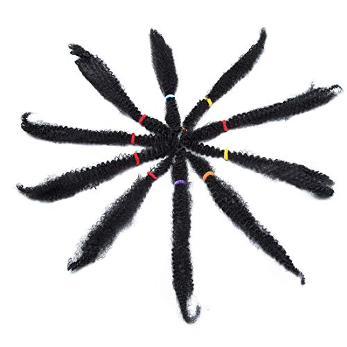 11" Afro Kinky Curly Braids cheveux synthétiques Marley Braid Jerry Curls Crochet Extensions de cheveux Tressage Cheveux 3 packs Noir foncé Cover