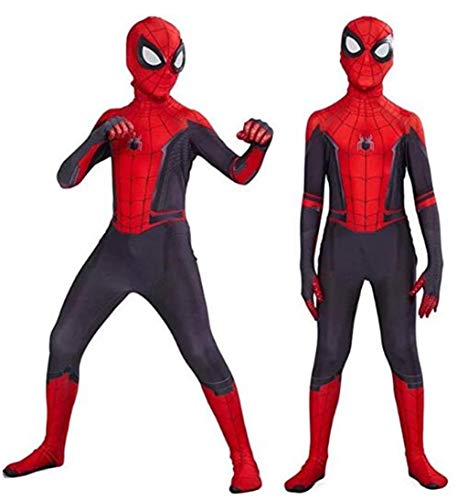 Cosplay Costume Kids Superhero Suits Halloween 3D Style (Kids-L(Height 51-54Inch), Red and Black)