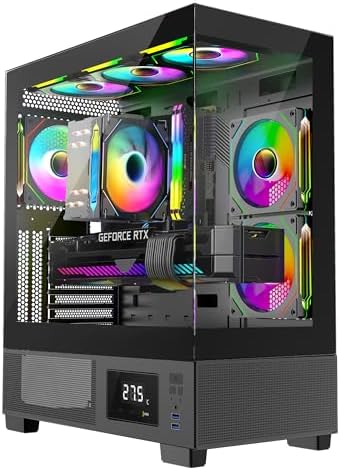 IONZ KZ-V PC Gaming case - ATX - Tempered Glass, LED Temperature ...