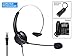 immagine 1LEDLUX VH500-RJ9 Cuffia Monoaurale RJ9 Microfono Auricolare Professionale per Telefono Fisso IP Phone Ufficio Azienda Compreso Adattatore Liberi Tuoi Mani