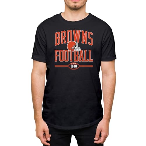 Camiseta de Manga Corta Cleveland Browns Ropa Deportiva de Adulto Negra L