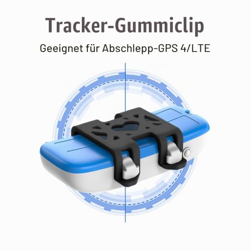 PEUTIER 4stk Tracker-Befestigungsclips, GPS Hundetracker Silikonclips Tracker-Zubehör für den Ersatz des Hundeaktivitätstrackers (Schwarz)