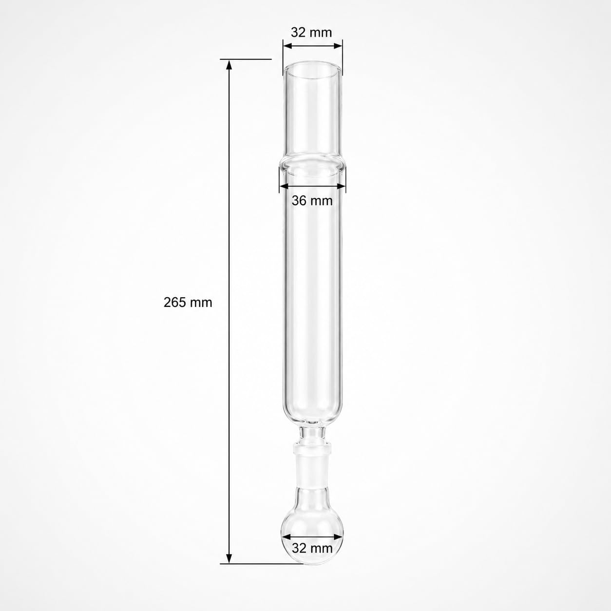 Dwukomorowa Szklana Tubka do Infuzji Cygar 60RG-10