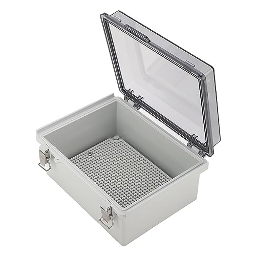Boîte de jonction avec couvercle transparent IP67 boîtier projet extérieur gris - 8