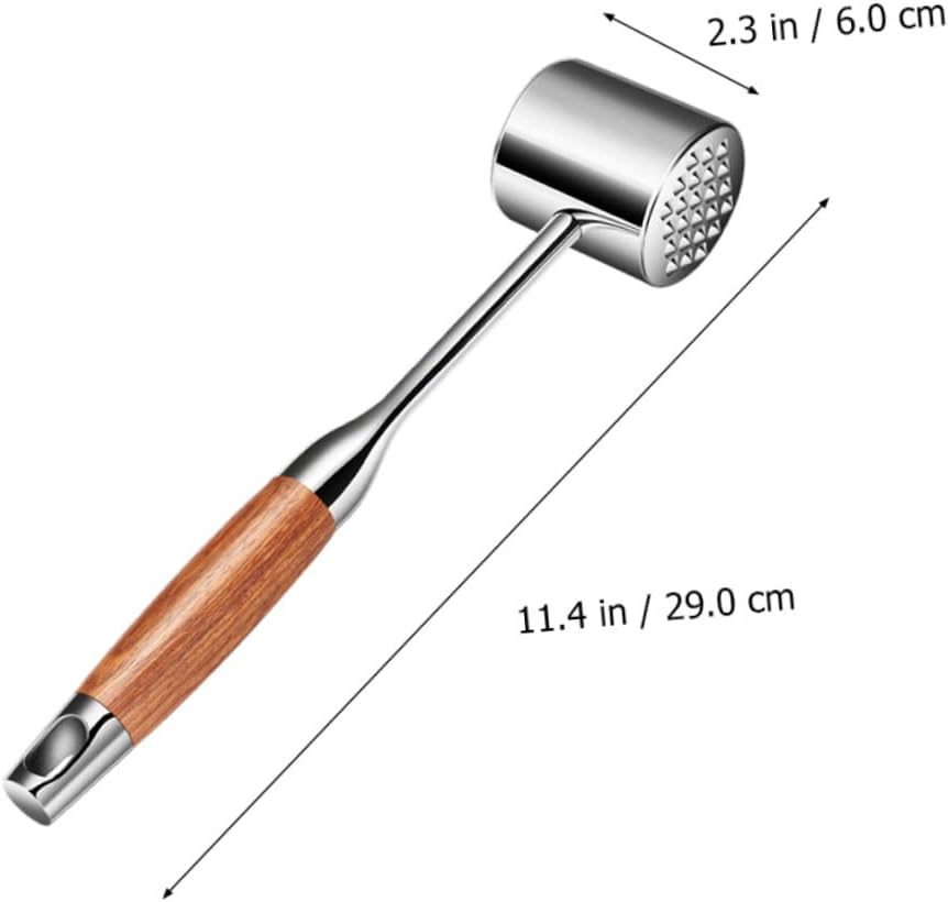 Unomor 1Pc Meat Hammer with Handle Multifunctional Meat Tenderizer Mallet for Steak Cucumber More Non Slip Design Essential Kitchen Tool