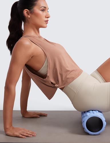 Image of CRZ YOGA Pima Cotton Dropped Armhole Tank | Workout, Naturally Soft, Loose Fit, Crop, Crewneck, Knotted Sides, Sleeveless Tops for Women