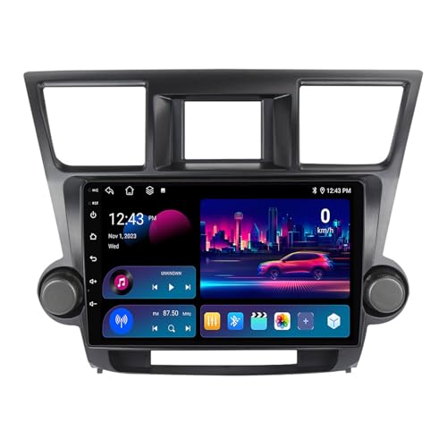 Système de Navigation Android 14 Toyota Highlander 07-13 Autoradio 10''