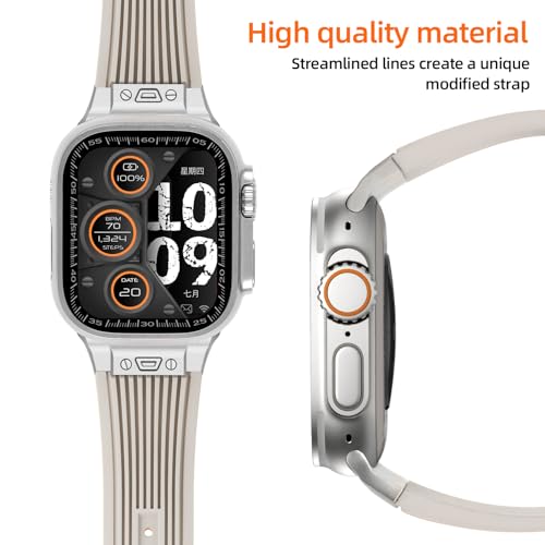 Bracelet silicone durable Apple Watch Ultra 2 finition premium 49mm