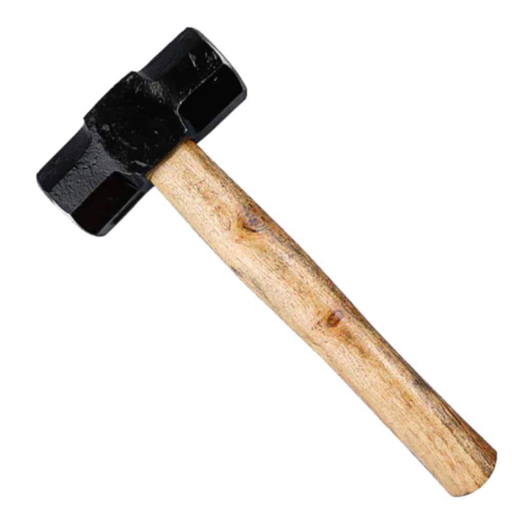 JRSDRIVE Sledge Hammer 8 lb Wooden Hammer length with 21Inch Polished Hitting Face Metalworking Tools for Home Improvement, Automotive, Industrial,