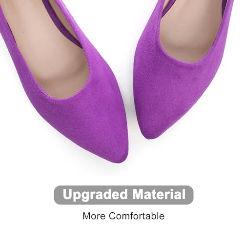 Image of Dear Time Women's Pointed Toe Ballet Flats Simple Casual Office Work Flats Slip-on Comfortable Shoes