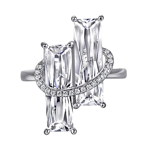 Bague de fiancaille cadeau d'anniversaire de mariage idéal en argent