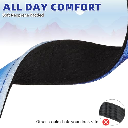 Image of Martingale Collar for Dogs for Small Medium Large Dogs, Soft Padded Nylon No Pull Dog Collar with Buckle, Adjustable No Slip Heavy Duty Durable Puppy Training Collar for Boys Girls, Blue S