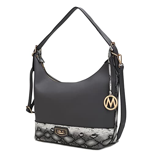 Image of MKF Collection Shoulder Bag for Women, Vegan Leather Hobo Fashion Handbag Messenger Purse by Mia K