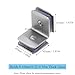 BE-TOOL Stainless Steel 90 Degree Glass Clamp, Shower Glass Bracket, Glass Shelf Holder for 8-12 mm Thickness Glass(Rose Gold)